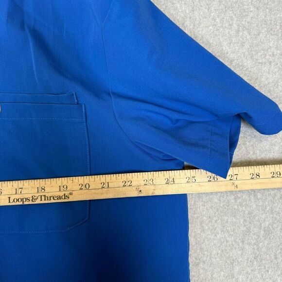 Figs technical collection scrub top v neck womens XXL blue halthcare nursing - Picture 3 of 6